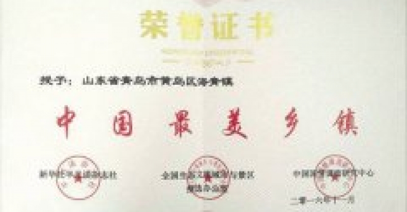 海青鎮榮獲“中國最美鄉鎮”稱號